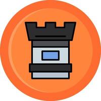 Camera Lens Line Filled Circle vector