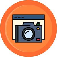 Camera Website Line Filled Circle vector