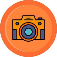 Compact Camera Line Filled Circle vector