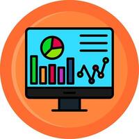 Web Analytics Line Filled Circle vector
