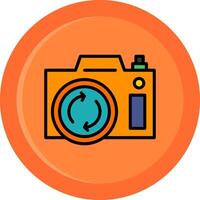 Front Camera Line Filled Circle vector