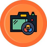 Camera Filter Line Filled Circle vector