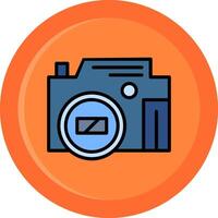 Mirrorless Camera Line Filled Circle vector