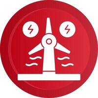 Renewable Energy Glyph Gradient Button vector