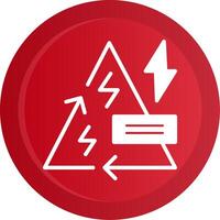 Recycle Energy Glyph Gradient Button vector
