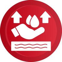 Save Water Glyph Gradient Button vector
