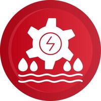 Hydro Power Glyph Gradient Button vector