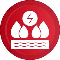 Hydroelectricity Glyph Gradient Button vector
