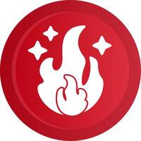 Fire Energy Glyph Gradient Button vector