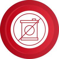 No Fossil Fuels Glyph Gradient Button vector