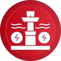 Wave Power Glyph Gradient Button vector