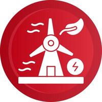 Windmill Glyph Gradient Button vector