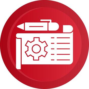 prototipo glifo degradado botón vector