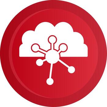 mapa mental glifo degradado botón vector