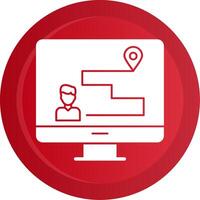Customer Journey Map Glyph Gradient Button vector