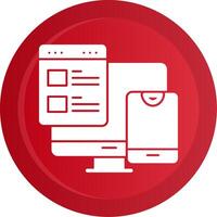 Responsive Web Design Glyph Gradient Button vector