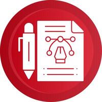 Design Sprint Glyph Gradient Button vector