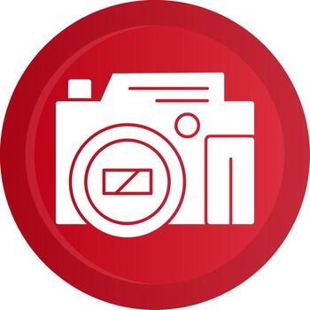 Mirrorless Camera Glyph Gradient Button vector