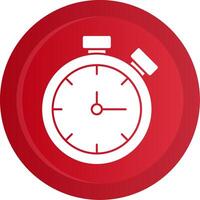 Alarm Clock Glyph Gradient Button vector