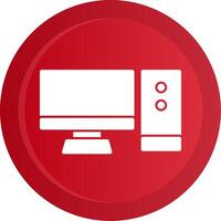 Computer Glyph Gradient Button vector