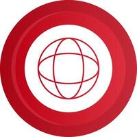 Globe Glyph Gradient Button vector