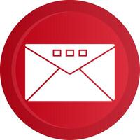 Mail Glyph Gradient Button vector