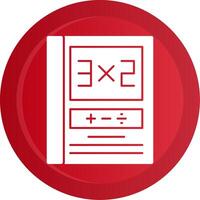 Maths Glyph Gradient Button vector
