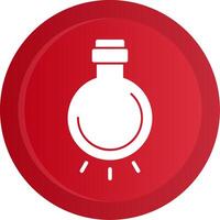 Light Bulb Glyph Gradient Button vector