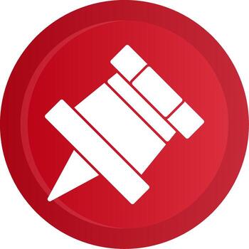 empujar alfiler glifo degradado botón vector