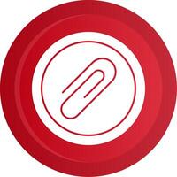 Paper Clip Glyph Gradient Button vector