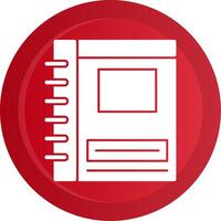 Notebook Glyph Gradient Button vector