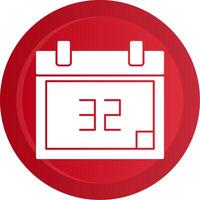 Calendar Glyph Gradient Button vector