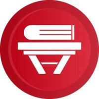 Bookshelf Glyph Gradient Button vector