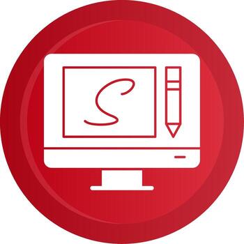 Sketching Glyph Gradient Button vector