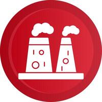 Geothermal Energy Glyph Gradient Button vector