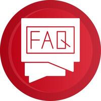 FAQ Glyph Gradient Button vector