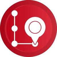 Gps Glyph Gradient Button vector