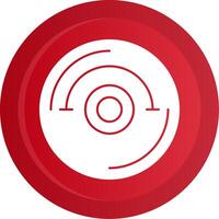 Compact Disc Glyph Gradient Button vector