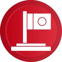 Flag Glyph Gradient Button vector