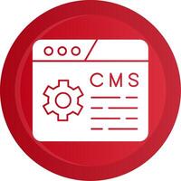Content Management System Glyph Gradient Button vector