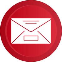 Mail Glyph Gradient Button vector