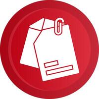 Attached File Glyph Gradient Button vector