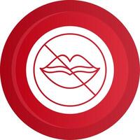 No Speak Glyph Gradient Button vector