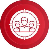Focus Group Glyph Gradient Button vector