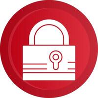 Padlock Glyph Gradient Button vector