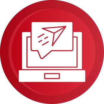 Sent Glyph Gradient Button vector