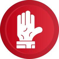 Raise Hand Glyph Gradient Button vector