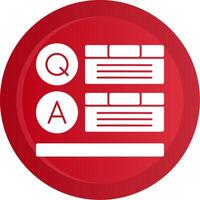 Question and Answer Glyph Gradient Button vector