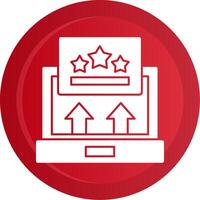 Rating Glyph Gradient Button vector