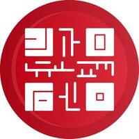 QR Code Glyph Gradient Button vector